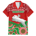 custom-rabbitohs-rugby-christmas-family-matching-off-shoulder-short-dress-and-hawaiian-shirt-merry-xmas-2023-mix-aboriginal-art
