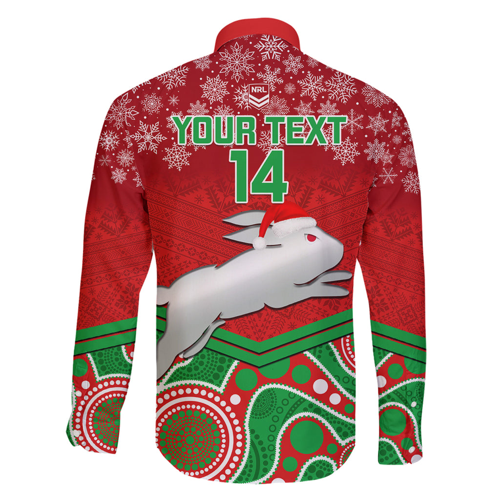 custom-rabbitohs-rugby-christmas-family-matching-off-shoulder-short-dress-and-hawaiian-shirt-merry-xmas-2023-mix-aboriginal-art