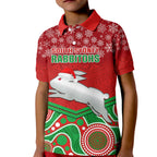 custom-rabbitohs-rugby-christmas-kid-polo-shirt-merry-xmas-2023-mix-aboriginal-art