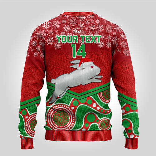custom-rabbitohs-rugby-christmas-ugly-christmas-sweater-merry-xmas-2023-mix-aboriginal-art