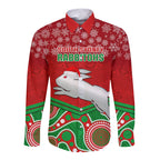 custom-rabbitohs-rugby-christmas-long-sleeve-button-shirt-merry-xmas-2023-mix-aboriginal-art