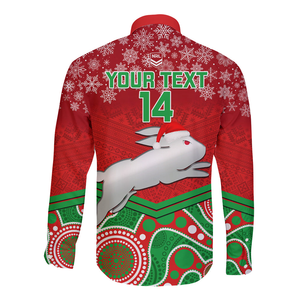 custom-rabbitohs-rugby-christmas-long-sleeve-button-shirt-merry-xmas-2023-mix-aboriginal-art