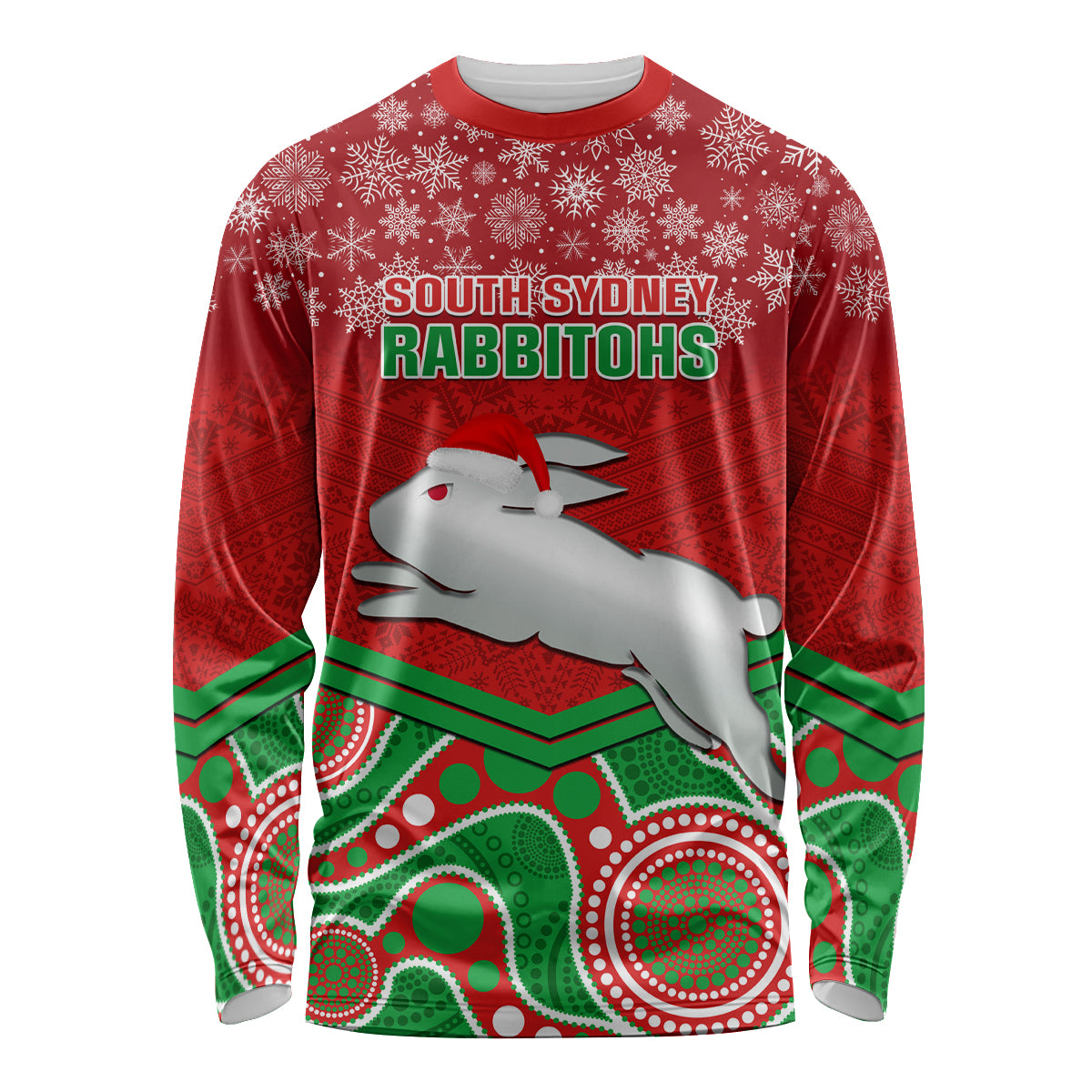 custom-rabbitohs-rugby-christmas-long-sleeve-shirt-merry-xmas-2023-mix-aboriginal-art
