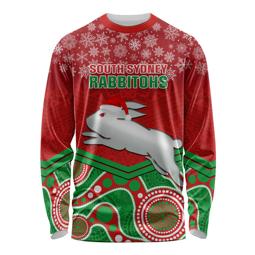 custom-rabbitohs-rugby-christmas-long-sleeve-shirt-merry-xmas-2023-mix-aboriginal-art