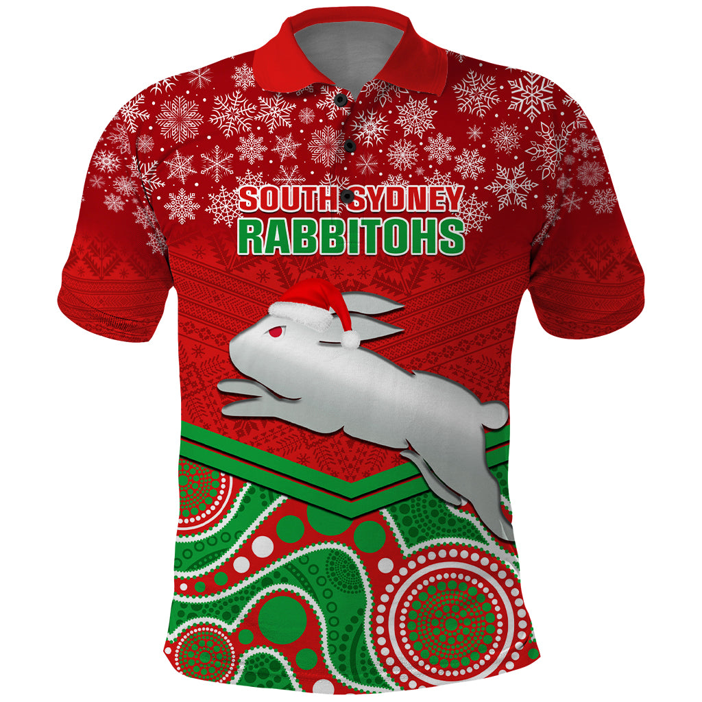 custom-rabbitohs-rugby-christmas-polo-shirt-merry-xmas-2023-mix-aboriginal-art