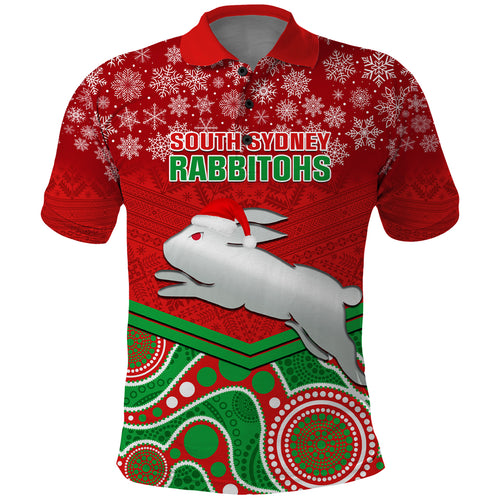 custom-rabbitohs-rugby-christmas-polo-shirt-merry-xmas-2023-mix-aboriginal-art