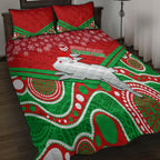 custom-rabbitohs-rugby-christmas-quilt-bed-set-merry-xmas-2023-mix-aboriginal-art