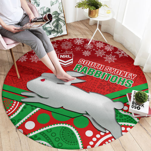 custom-rabbitohs-rugby-christmas-round-carpet-merry-xmas-2023-mix-aboriginal-art