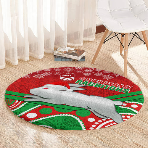 custom-rabbitohs-rugby-christmas-round-carpet-merry-xmas-2023-mix-aboriginal-art