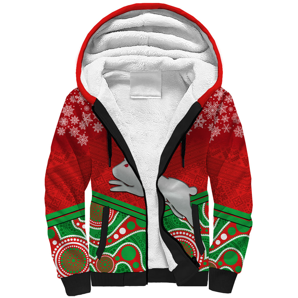 custom-rabbitohs-rugby-christmas-sherpa-hoodie-merry-xmas-2023-mix-aboriginal-art