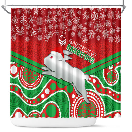 custom-rabbitohs-rugby-christmas-shower-curtain-merry-xmas-2023-mix-aboriginal-art