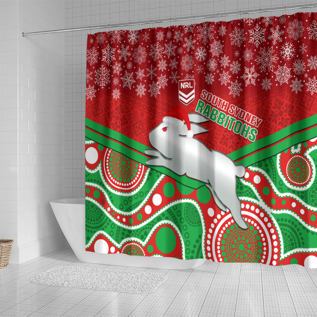 custom-rabbitohs-rugby-christmas-shower-curtain-merry-xmas-2023-mix-aboriginal-art