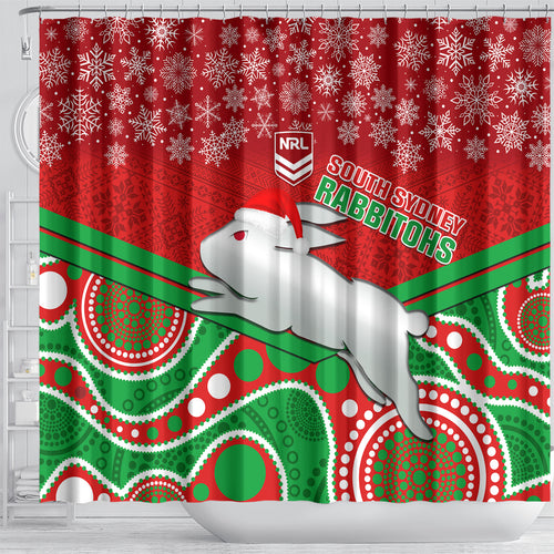 custom-rabbitohs-rugby-christmas-shower-curtain-merry-xmas-2023-mix-aboriginal-art