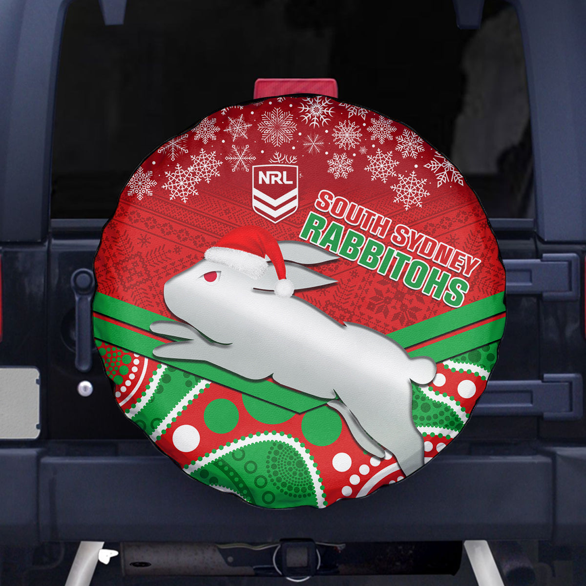 custom-rabbitohs-rugby-christmas-spare-tire-cover-merry-xmas-2023-mix-aboriginal-art