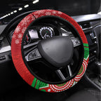 Rabbitohs Rugby Christmas Steering Wheel Cover Merry Xmas 2023 Mix Aboriginal Art