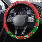 Rabbitohs Rugby Christmas Steering Wheel Cover Merry Xmas 2023 Mix Aboriginal Art