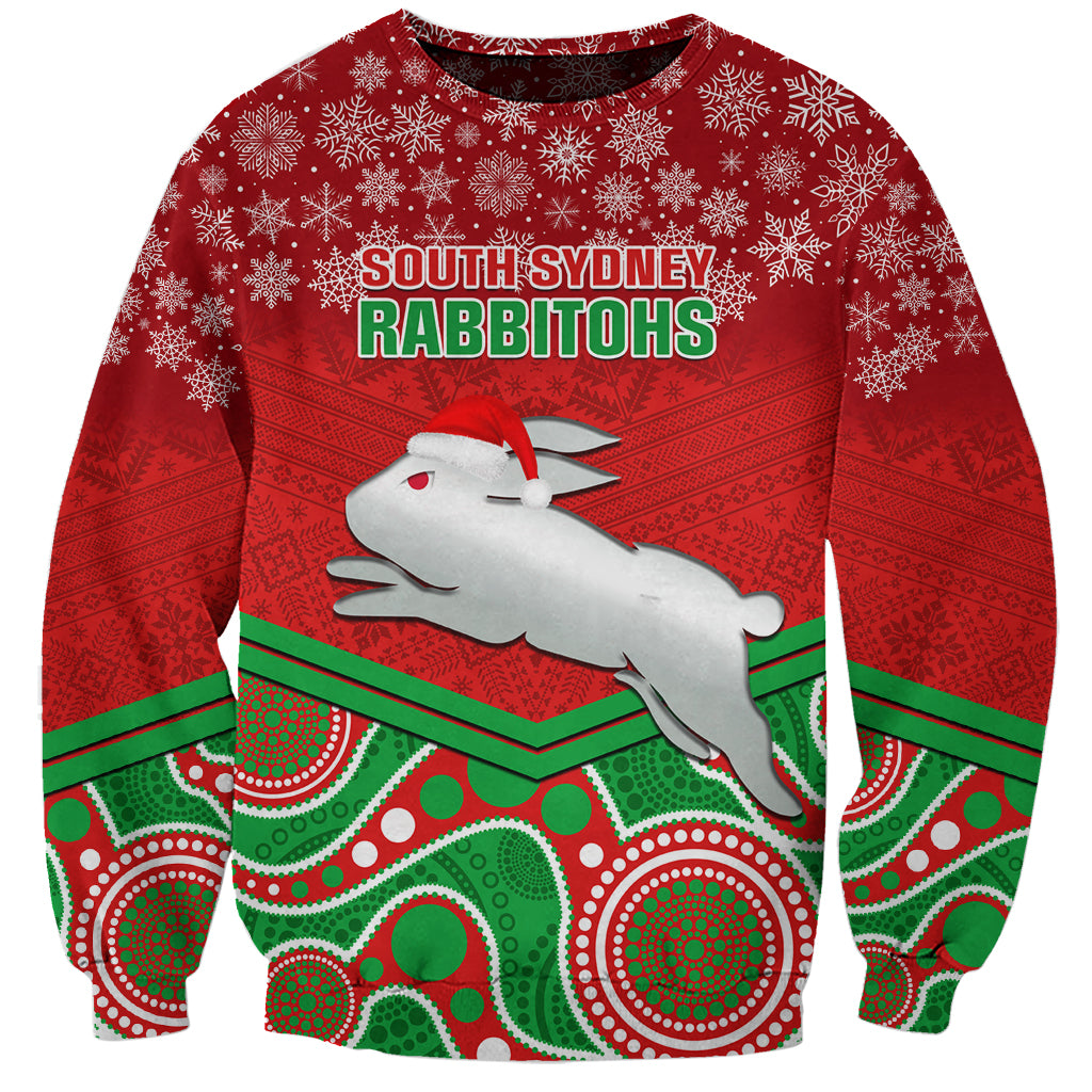 custom-rabbitohs-rugby-christmas-sweatshirt-merry-xmas-2023-mix-aboriginal-art