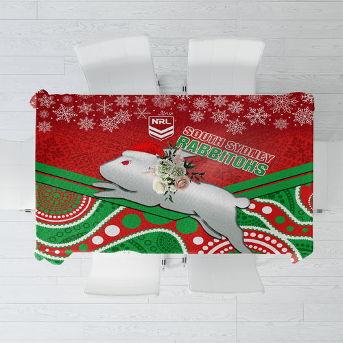 custom-rabbitohs-rugby-christmas-tablecloth-merry-xmas-2023-mix-aboriginal-art