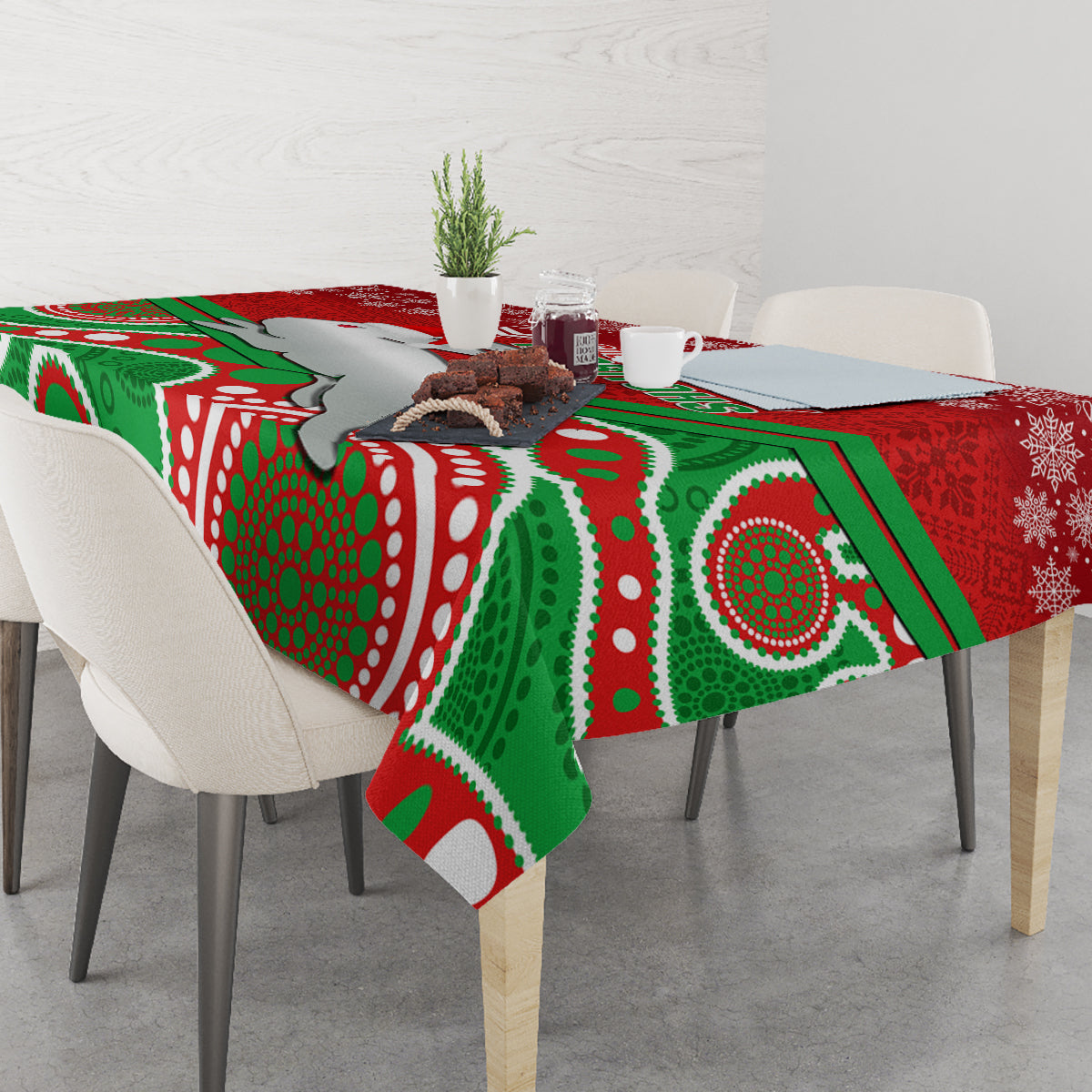 custom-rabbitohs-rugby-christmas-tablecloth-merry-xmas-2023-mix-aboriginal-art