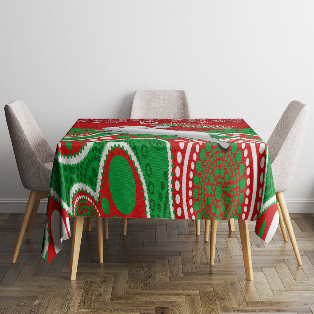custom-rabbitohs-rugby-christmas-tablecloth-merry-xmas-2023-mix-aboriginal-art
