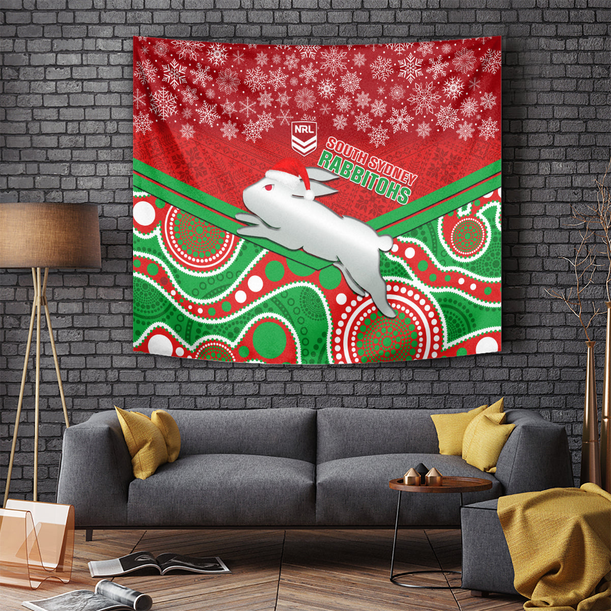custom-rabbitohs-rugby-christmas-tapestry-merry-xmas-2023-mix-aboriginal-art