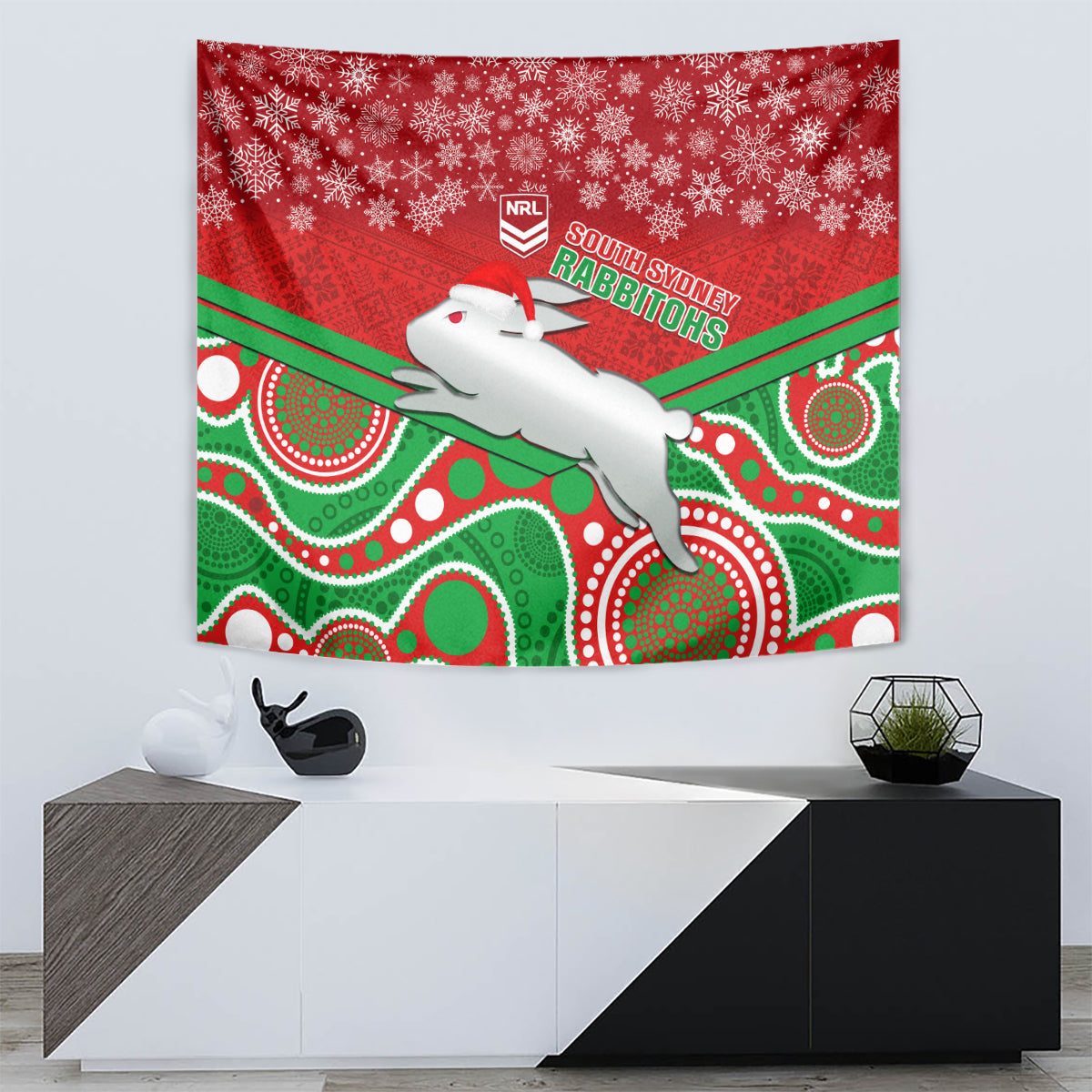 custom-rabbitohs-rugby-christmas-tapestry-merry-xmas-2023-mix-aboriginal-art