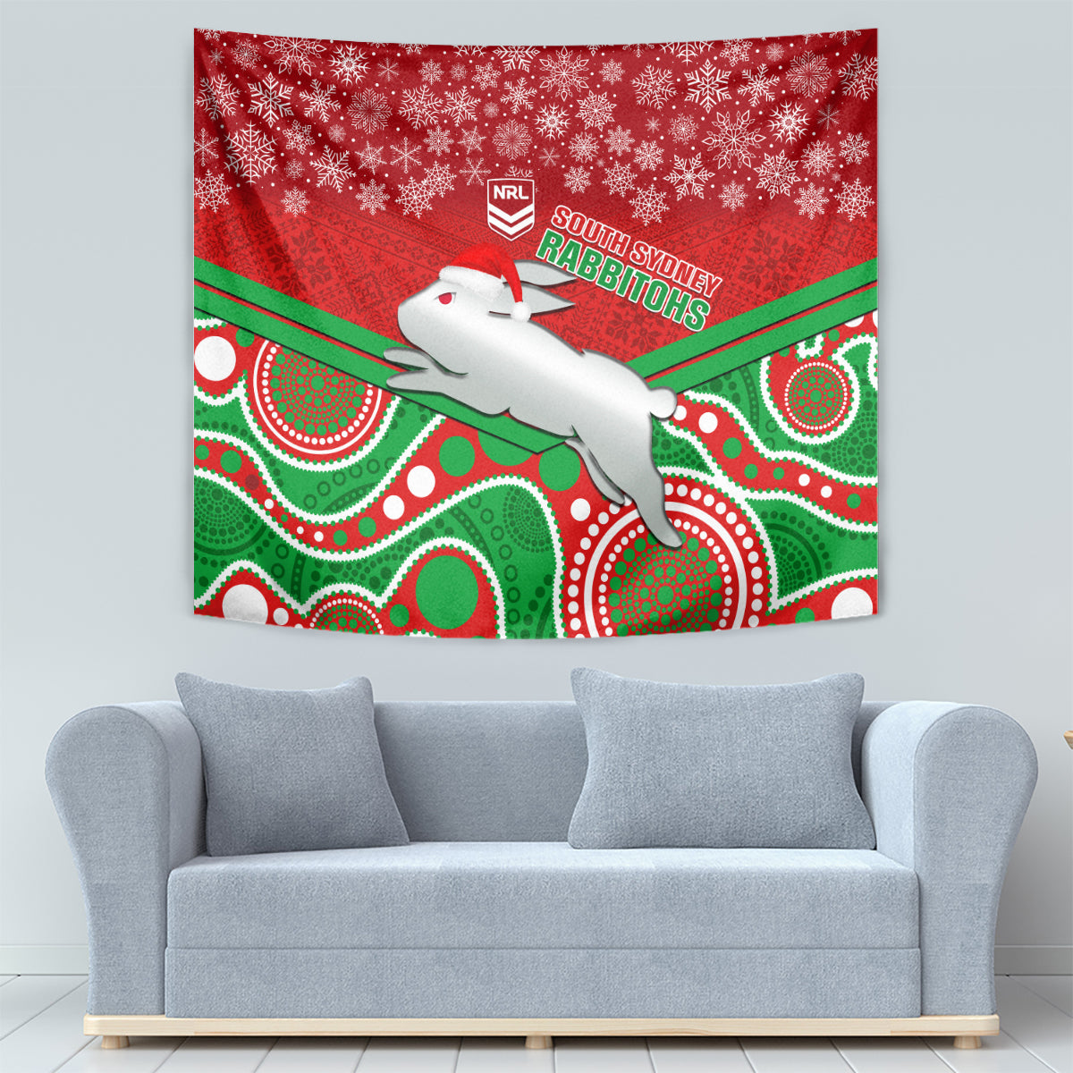 custom-rabbitohs-rugby-christmas-tapestry-merry-xmas-2023-mix-aboriginal-art
