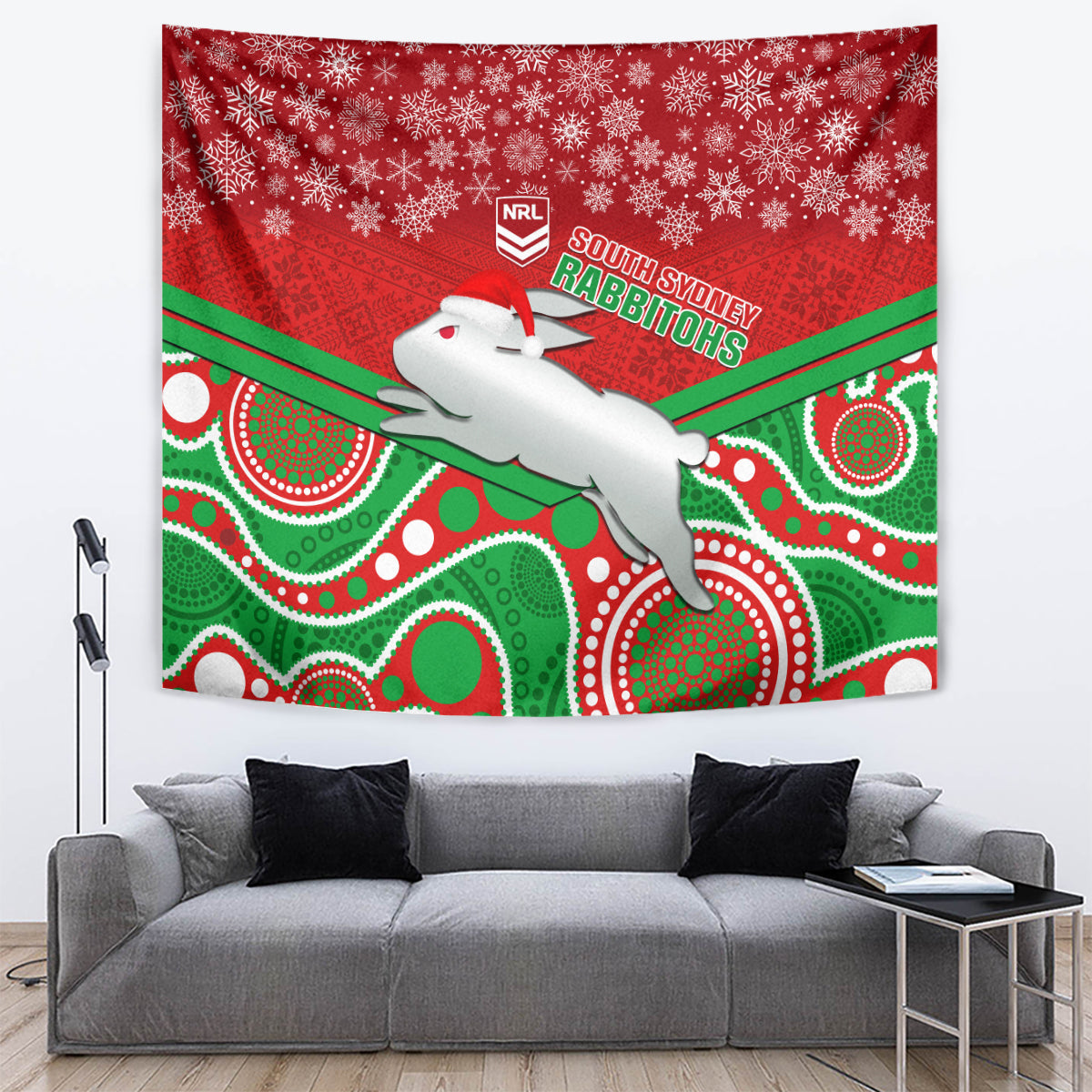 custom-rabbitohs-rugby-christmas-tapestry-merry-xmas-2023-mix-aboriginal-art
