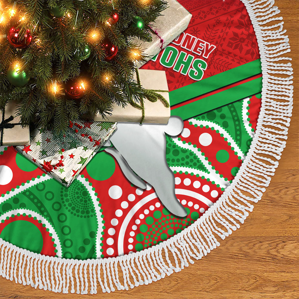 rabbitohs-rugby-christmas-tree-skirt-merry-xmas-2023-mix-aboriginal-art