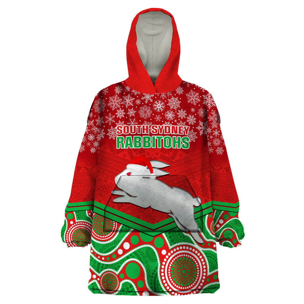 custom-rabbitohs-rugby-christmas-wearable-blanket-hoodie-merry-xmas-2023-mix-aboriginal-art