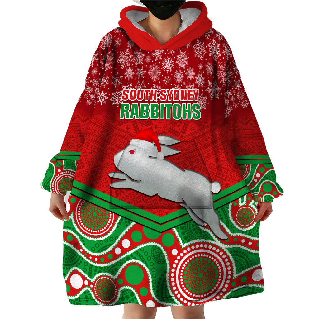 custom-rabbitohs-rugby-christmas-wearable-blanket-hoodie-merry-xmas-2023-mix-aboriginal-art