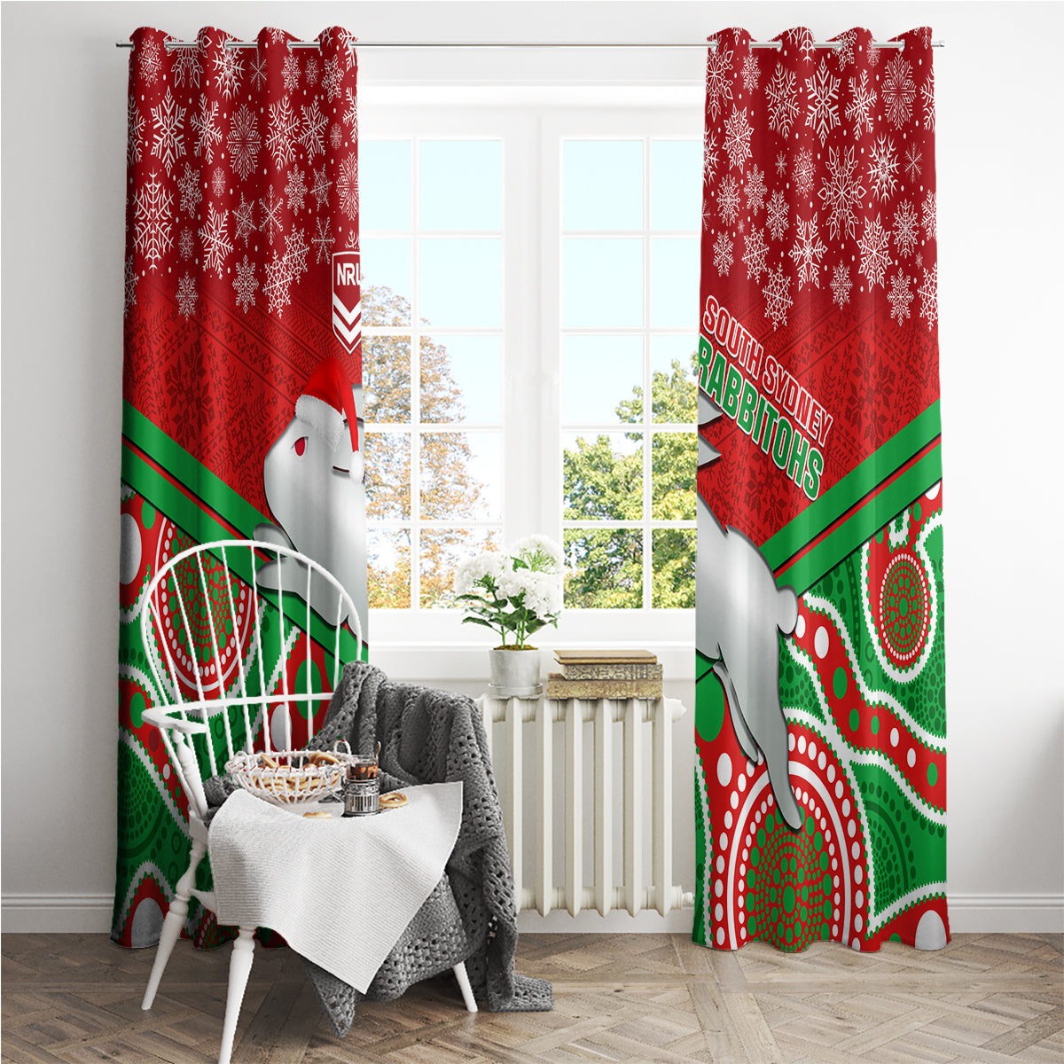 custom-rabbitohs-rugby-christmas-window-curtain-merry-xmas-2023-mix-aboriginal-art
