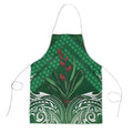 Rongoa Maori New Zealand Harakeke Apron NZ Weaving Pattern Green