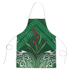 Rongoa Maori New Zealand Harakeke Apron NZ Weaving Pattern Green
