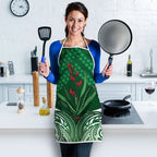 Rongoa Maori New Zealand Harakeke Apron NZ Weaving Pattern Green
