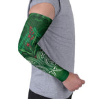 Rongoa Maori New Zealand Harakeke Arm Sleeves NZ Weaving Pattern Green
