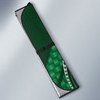 Rongoa Maori New Zealand Harakeke Auto Sun Shade NZ Weaving Pattern Green