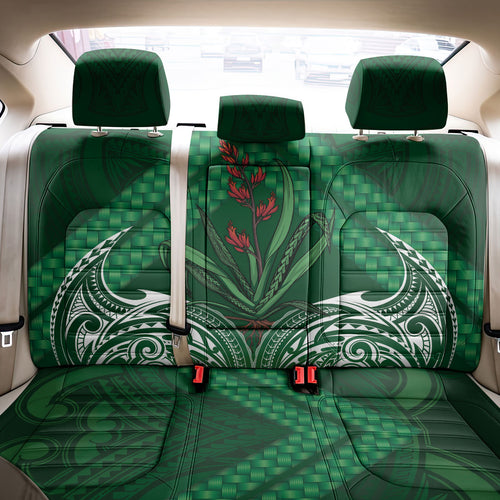 Rongoa Maori New Zealand Harakeke Back Car Seat Cover NZ Weaving Pattern Green