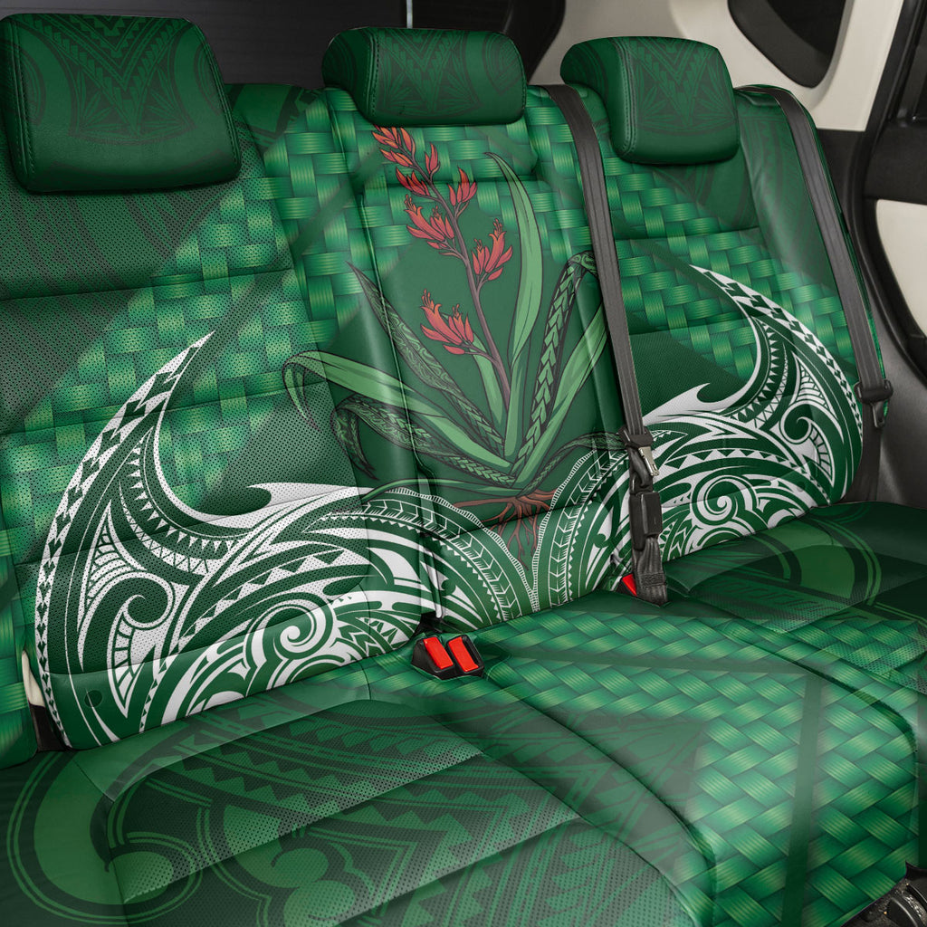 Rongoa Maori New Zealand Harakeke Back Car Seat Cover NZ Weaving Pattern Green