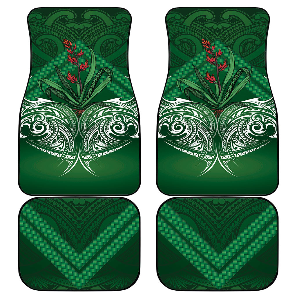 Rongoa Maori New Zealand Harakeke Car Mats NZ Weaving Pattern Green