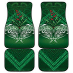 Rongoa Maori New Zealand Harakeke Car Mats NZ Weaving Pattern Green