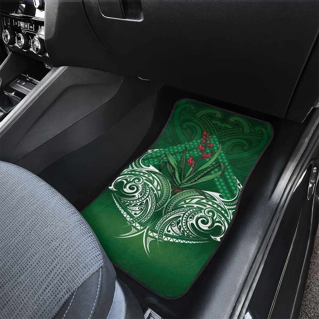 Rongoa Maori New Zealand Harakeke Car Mats NZ Weaving Pattern Green