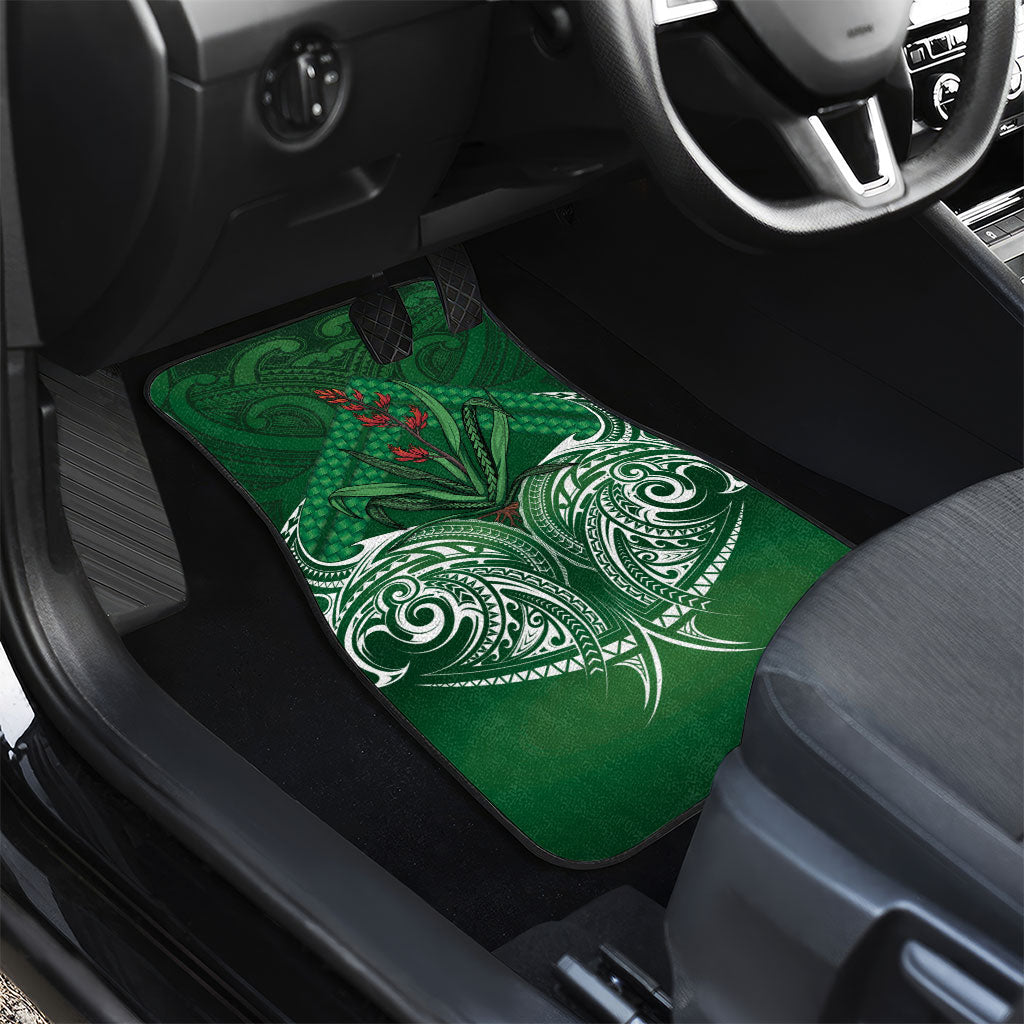 Rongoa Maori New Zealand Harakeke Car Mats NZ Weaving Pattern Green