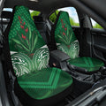 Rongoa Maori New Zealand Harakeke Car Seat Cover NZ Weaving Pattern Green