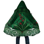 Rongoa Maori New Zealand Harakeke Cloak NZ Weaving Pattern Green