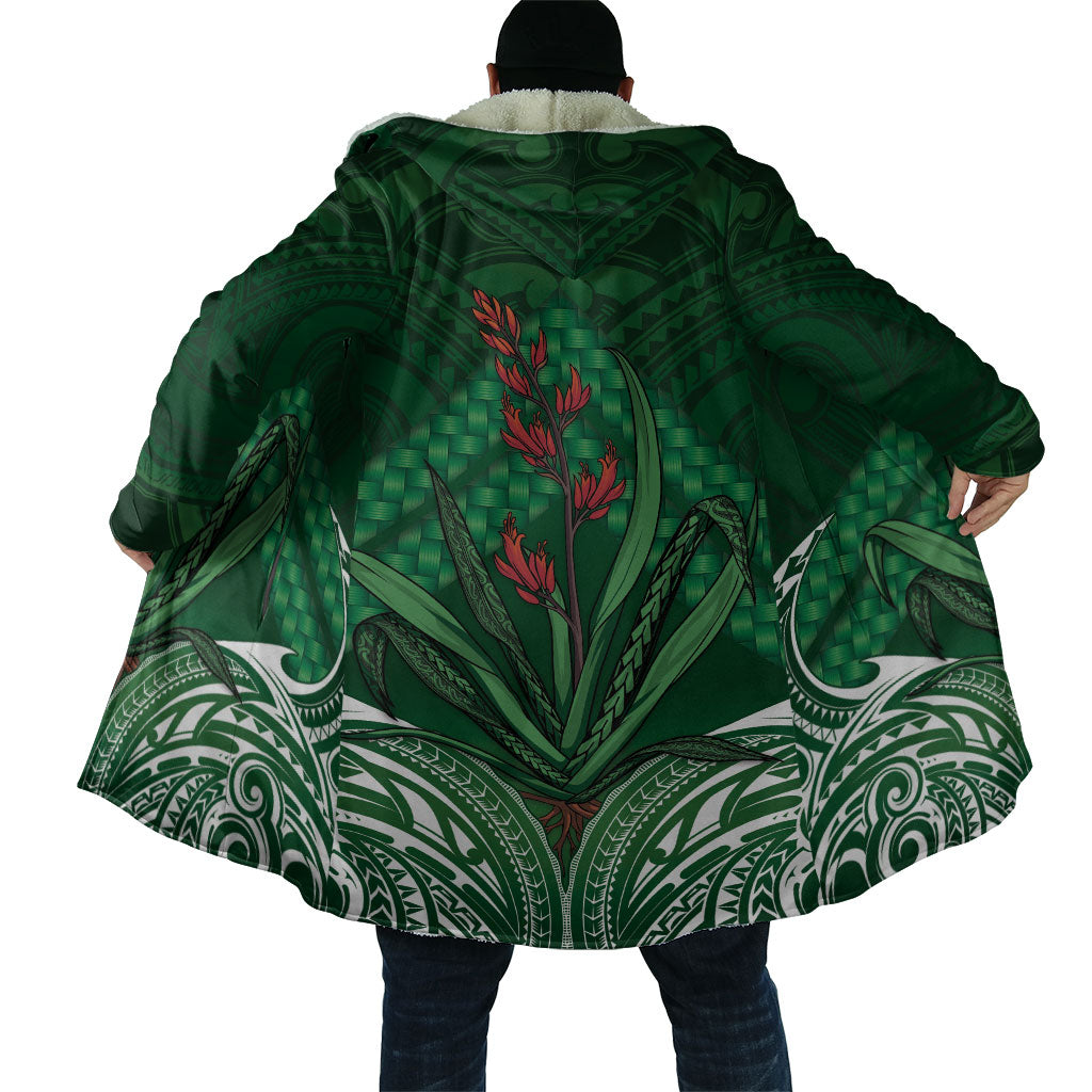 Rongoa Maori New Zealand Harakeke Cloak NZ Weaving Pattern Green