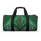 Rongoa Maori New Zealand Harakeke Duffle Bag NZ Weaving Pattern Green