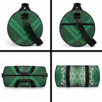 Rongoa Maori New Zealand Harakeke Duffle Bag NZ Weaving Pattern Green