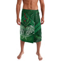 Rongoa Maori New Zealand Harakeke Lavalava NZ Weaving Pattern Green