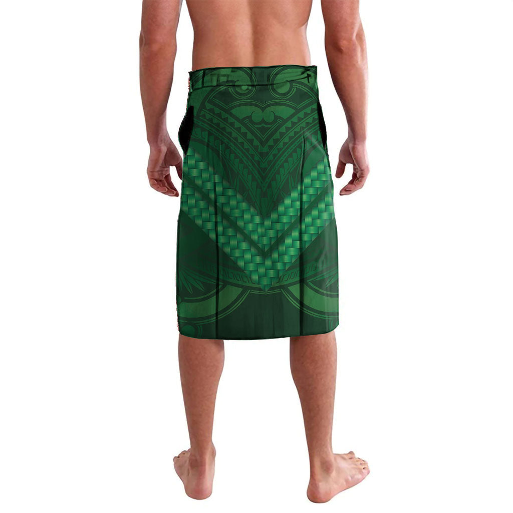 Rongoa Maori New Zealand Harakeke Lavalava NZ Weaving Pattern Green
